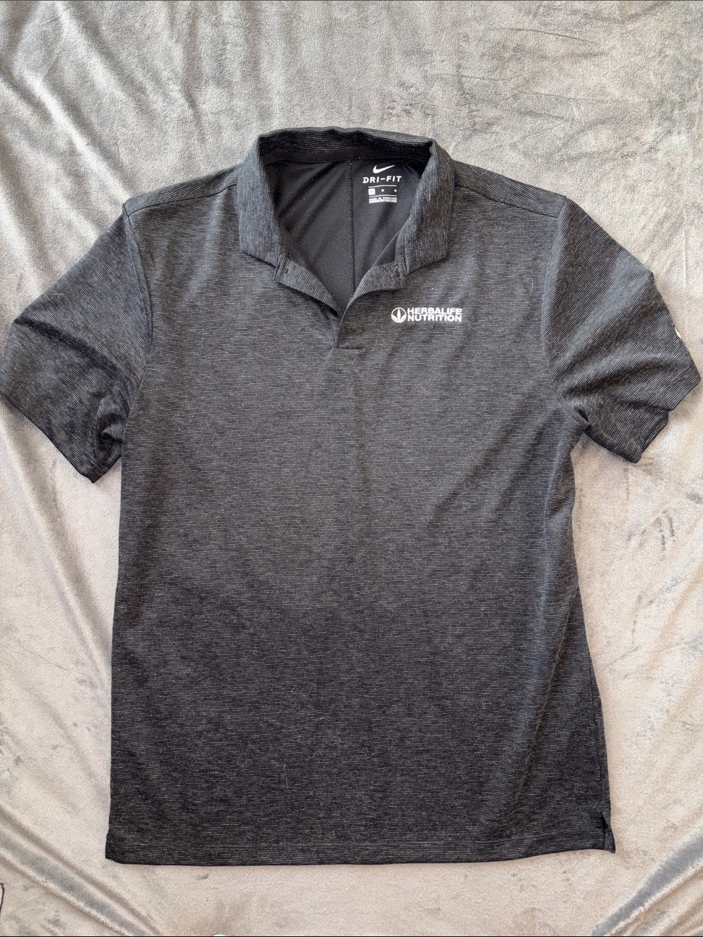 Charcoal Gray Polo with Herbal life Nutrition Logo